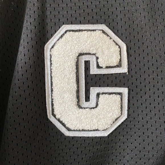 Mod Black Baseball Captain Jersey, Terry Letter - Picture 3 of 8